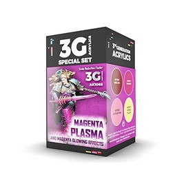 AK Acrylics 3Gen WARGAME Set AK1068 Magenta Plasma and Glowing EFFE (4x17ml)