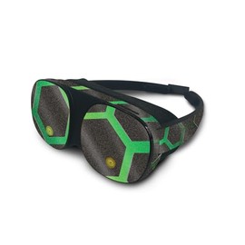 MightySkins Glossy Glitter Skin Compatible with HTC Vive Flow - Green Hex | Protective, Durable High-Gloss Glitter Finish | Easy to Apply, Remove, and Change Styles