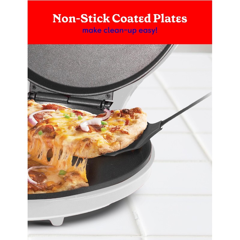 Betty Crocker Pizza Maker Plus, 12" Indoor Electric Grill, Nonstick