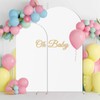 JCJ Arch Backdrop Cover 7.2FT 6FT, White Wedding Arch Stand