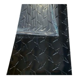 EAGLE 1-0.025 (Thin) 10 FT Embossed Aluminum Diamond Checker Plate Sheets/Rolls (Multiple Sizes and Colors) - (4in. X 10ft, Black)