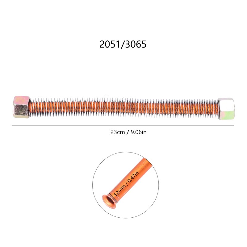 12mm Air Compressor Exhaust Tube, 3/4-16UNF Discharge Hose Connector Pipe