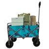 Yard Cart, Beach Trolley Cart, Garden Wagon with Adjustable Handles,