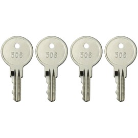 4-Pack CH506 Replacement Keys for Truck Tool Box RV Compartment Lock Keys Silver Code 506