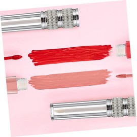 Ipetboom 5pcs Rhinestone Lip Gloss Holder Compact Lipstick Containers Covers for Travel and Lightweight Lip Balm Bottles for Women