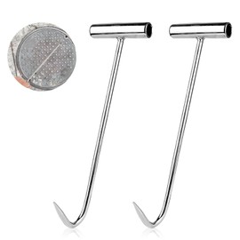 2 pieces 30 cm manhole lid lifter: manhole lid lifter manhole lid lifting hook heavy duct hook manhole hook manhole lid lifter for hanging heavy