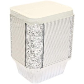 GSL - 25 x Aluminium Foil Food Containers + Lids No2 Takeaway