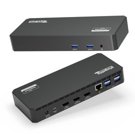 Plugable Plugable USB C Triple Display Docking Station with Laptop Charging, for Thunderbolt, USB4, or USB-C Systems, Compatible with Windows, macOS, ChromeOS laptops (3X HDMI, 6X USB 5Gbps Ports, 100W PD)