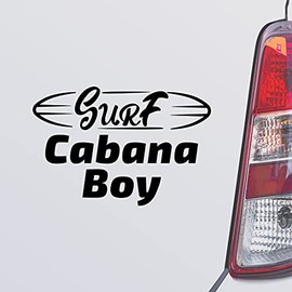 Custom Brother - Cabana Boy Surf Surfing Black Color Car Laptop Wall Bumper Decal Sticker, DesF84
