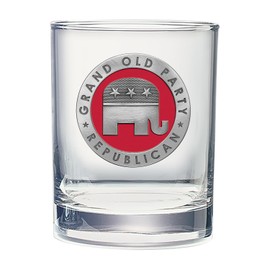 Heritage Pewter Republican Double Old Fashion | Double Rocks Glass 14 OZ for Liquor | Expertly Crafted Pewter Glass