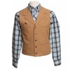Wyoming Traders Men's Standard Bronco Canvas Vest, Tan, Medium