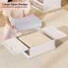 GUDEMAY Bed Sheet Organizers and Storage Plastic, 4 pcs Foldable