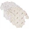 Pippi Baby Body Ls Ao-Printed (4-Pack) Blouse, Off-White, 56 cm
