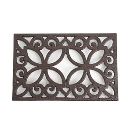 Sungmor Rectangle Cast Iron Trivets, Metal Trivet for Hot Pots and Pans, Heavy Duty Rustic Wood Stove Tea Pot Trivet, Decorative Hot Pot Holder for Kitchen Counter and Dining Table