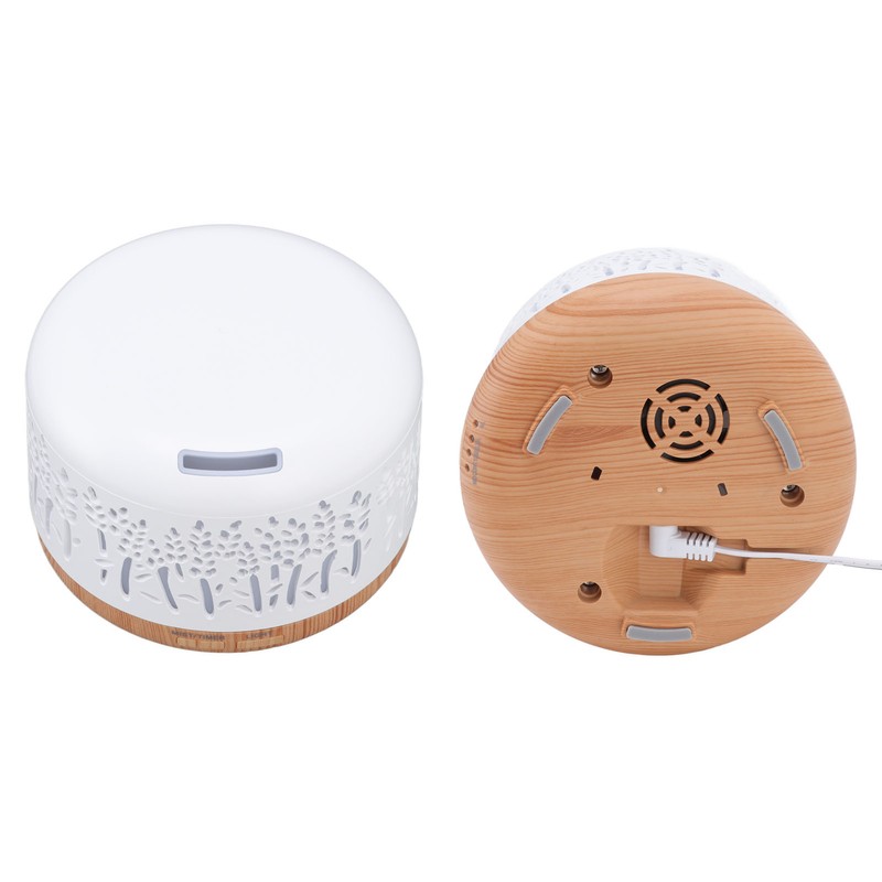 Desktop Humidifier 300ml Wood Grain Design Low Noise Aromatherapy Humidifier