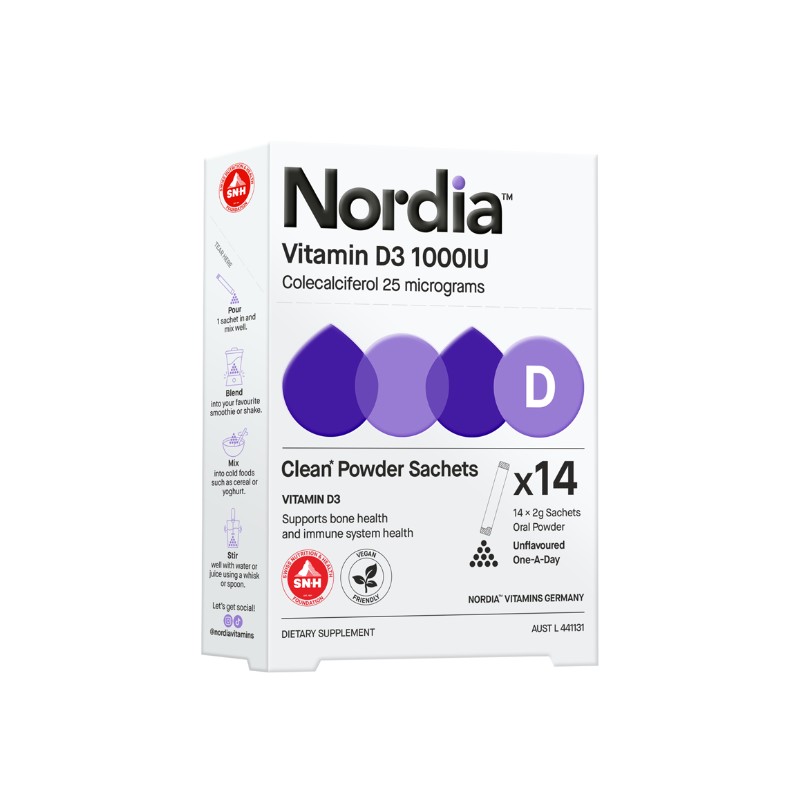 Nordia Vit D3 1000iu Sachets 14pk
