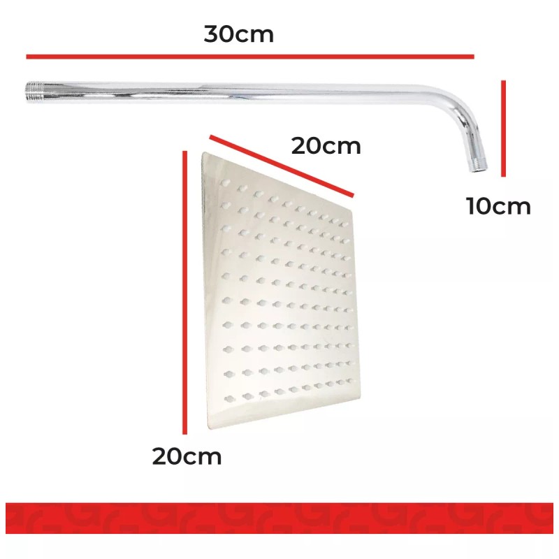 Rogers Market Regadera De Lujo Tipo Lluvia Incluido Tubo De