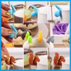 Boao 36 Pcs Silicone Tea Bag Holders Wine Charms Glass