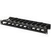 NavePoint High Density 1U Steel 19 Inch Rack Cable Manager