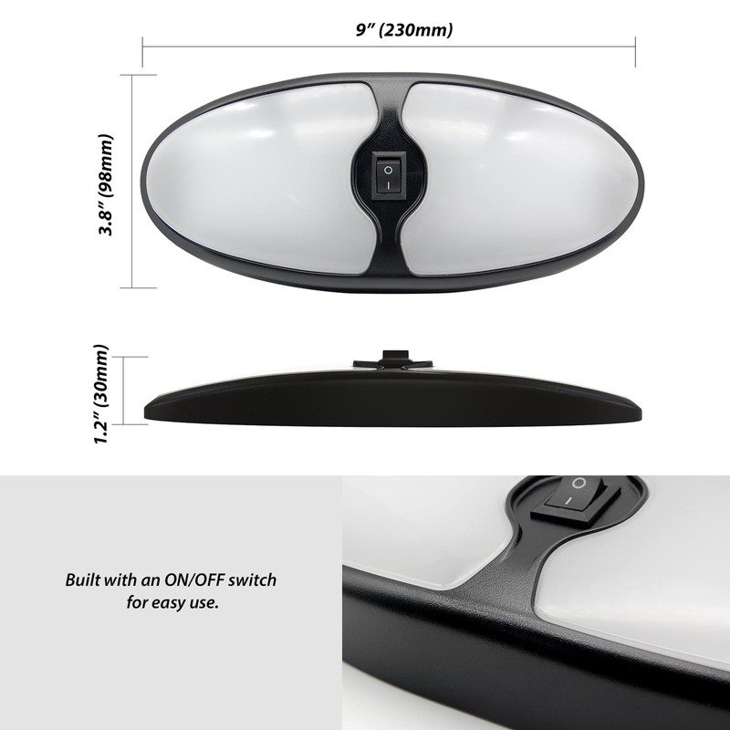 Dream lighting RV Light Interior 12V LED Ceiling Dome Light