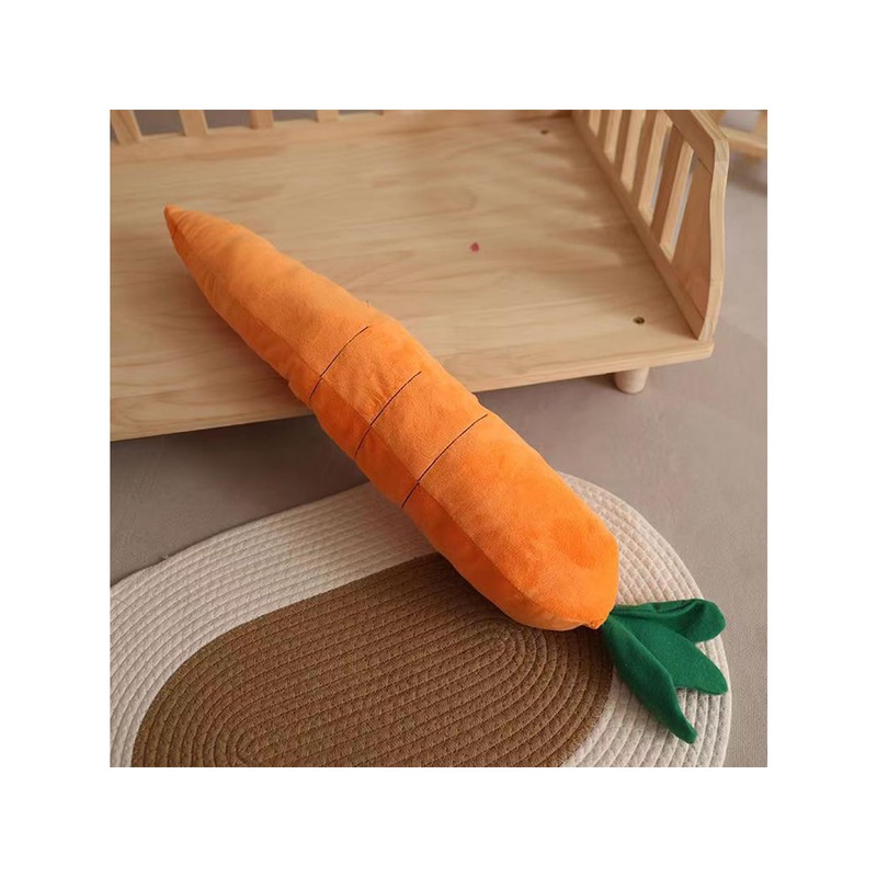 Giant 29.5'' Anxiety Relief Carrot Plush for Dogs - Squeaker