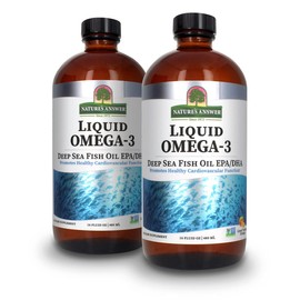 Nature's Answer Nature's Answer Liquid Omega-3 | Deep Sea Fish Oil with EPA/DHA Dietary Supplement | Cardiovascular Support | No Preservatives & Gluten-Free 16oz (Pack of 2)
