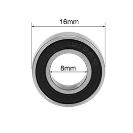 TA-VIGOR 4Pcs 688-2RS Deep Groove Ball Bearings, Z2 8mm x 16mm x 5mm Double Sealed Industrial Bearings, Chrome Steel Skateboard Bearings for Motor Electrical Instrument Equipment