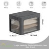 3Pack Stackable Foldable Storage Bin - Metal Frame Storage Box