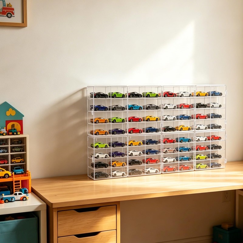 for 64 Slot 1/64 Scale Matchbox Wheels Toy Car Display