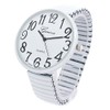 White Super Large Face Stretch Band Easy to Read Watch
