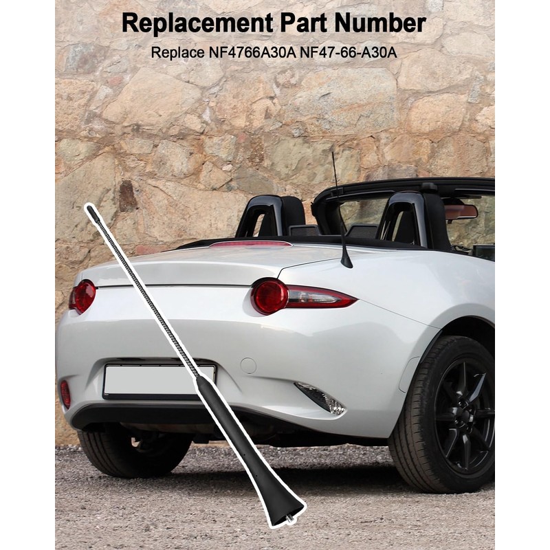 Mástil de antena compatible con Mazda MX-5 Miata 2006-2015, varilla