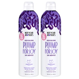 Not Your Mother's Value Size Plump for Joy Jumbo Dry Shampoo (2-Pack) - 12 oz Each - 70% More to Instantly Absorb Oil and Build Body - Orange Mango - For All Hair Types