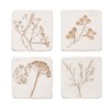 Sass & Belle Flower Imprint Coasters - Set of 4