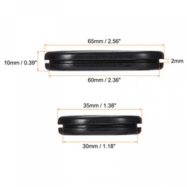 sourcing map Pack of 6 Rubber Grommets Wire Protector Oval Double Sided Bracket 60 x 30 mm