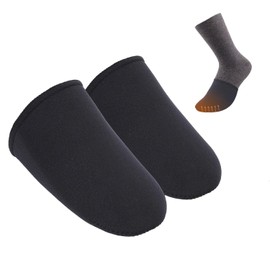 1 Pair of Toe Warmers, Portable Toe Warmers, Reusable Foot Warmers, Neoprene Thermal Toe Warmers, Thermal Foot Warmers for Biking, Running, Hiking (Black)