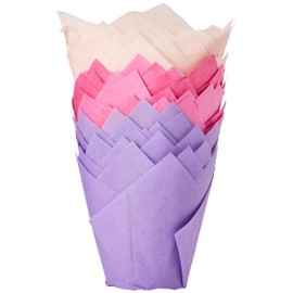 Scrumptious Sprinkles Tulip Muffin Wraps, Paper, 50x50x80mm