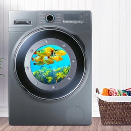 5 Pcs Fish Wall Stickers, Ocean Animals Turtle 3D Stickers Window Wall Decals Murals, for Bathroom Kids Room Classroom Home Stick Decor