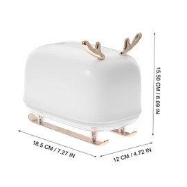 MAGICLULU Nordic Style Sleigh Elk Tissue Box Holder Napkin Storage Case for Home Office Bathroom Compact Towel Organizer with Adorable Design