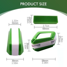 2 PCS Car Wiper Repair Tool Professional Wiper Cleaning Tool Universal ABS Vehicle Windshield Wiper Regroover with Sponge Automotive Wiper Repairer for Most Car,Truck,SUV and Van(Green)