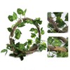 Reptile Climbing Branch Flexible Jungle 3.28ft Rattan 1Pc Vine(3.28ft Rattan+Scindapsus