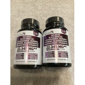 Grey Biotics (2) Grey Biotics Sea Moss Black seed Oil Ashwagandha Turmeric Bladderwrack 1/26