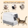 FoxFocus XL Litter Boxes for Big Cats, Stainless Steel Litter