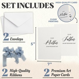 STOFINITY To My Parents On My Wedding Day Card - To My Dad And Mom On My Marriage Day Cards For Family, Wedding Gifts For Mom From Bride