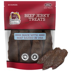 Country Kitchen Beef Jerky Tender Dog Treats, High Protein, Low Fat, No Artificial Colors, 32 oz