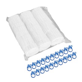 1000Pcs Dental Cotton Rolls Proper Size Highly Absorbent Shape Keep Nosebleed Plugs with Clips for Family Hospital Noses 0.98in