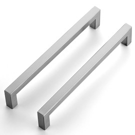Ravinte 20 Pack 7-1/2 Inch Kitchen Square Cabinet Handles Satin Nickel Pulls Brushed Nickel Drawer Pulls Kitchen Cabinet Hardware for Cupboard Drawer Handles