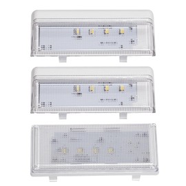 New Upgraded 3-Piece LED Light Set with Conical Lens 2 Pcs W10515057 & 1 Pc W10515058 Compatible with Whirlpool Fridge Light Replacement, Kenmore, Maytag, Refrigerator LED