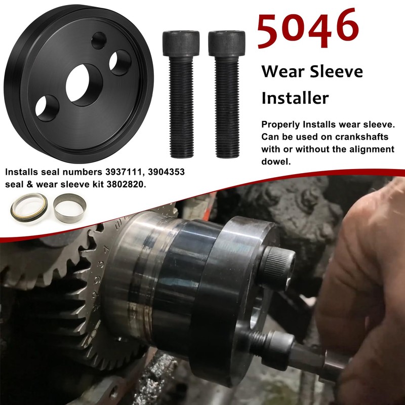 1338 Front Cover Crankshaft Seal Installer &5046 Wear Sleeve Installer