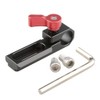 Camvate Nato Rail Single 15 mm Rod Clamp (Red)
