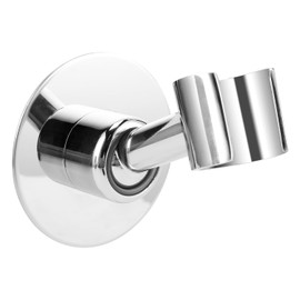 Shower Head Holder Adjustable Handheld Shower Head Holder,Stainless Steel Shower Wand Holder Wall Mounted Shower Head Bracket for Bathroom,No Drill Adhesive Mount,Polished Chrome Finish